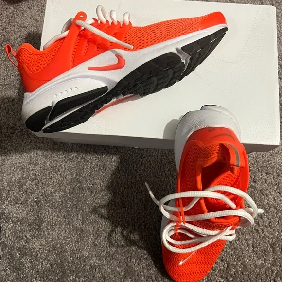 Nike Orange Mesh Sneakers with White Accents - Picture 2 of 4